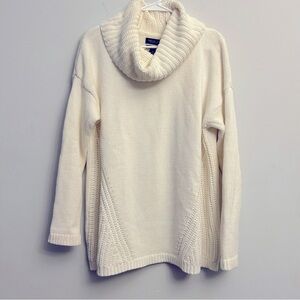 Rachel Zoe Slouchy Oversized Cowl Neck Sweater Turtleneck Ivory White Size S